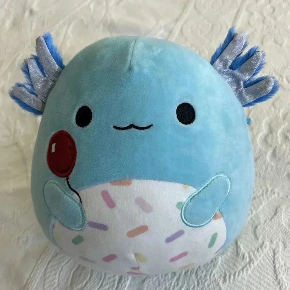 Squishmallows CLUTCH the Blue Axolotl w/ Balloon Sprinkles Exclusive Birthday - Picture 1 of 10